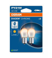 BEC OSRAM DIADEM CHROME PY21W 12V 21W BAU15S SET 2 BUC