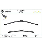 SET LAMELA STERGATOR SWF WIPER FB OE LHD 600/380 MM