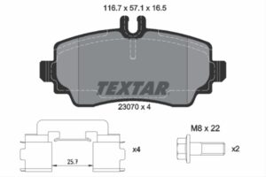 Set placute frana,frana disc TEXTAR 2307004 fata A-CLASS (W168)