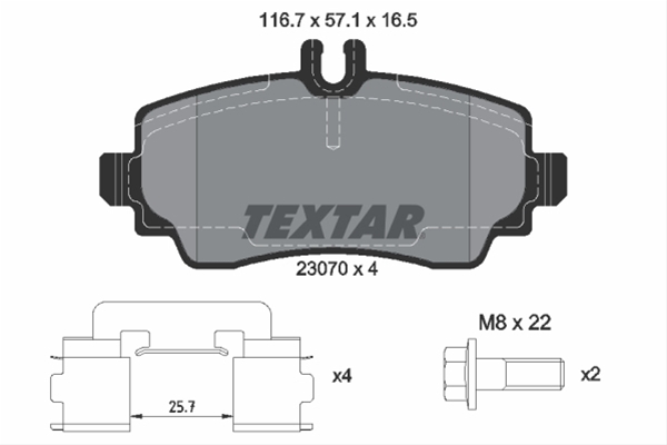 Set placute frana,frana disc TEXTAR 2307004 fata A-CLASS (W168)