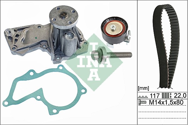 SET CUREA DE DISTRIBUTIE INA   530060530  FORD VOLVO