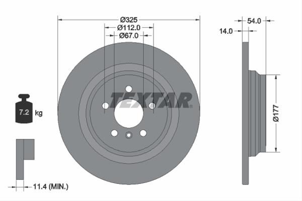 DISC FRANA SPATE(LIVRABIL NUMAI PERECHE) – TEXTAR 92277405TX MERCEDES-BENZ
