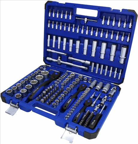 TRUSA TUBULARE 1/4″ 3/8″ 1/2″ 172 PCS-BRILLIANT TOOLS
