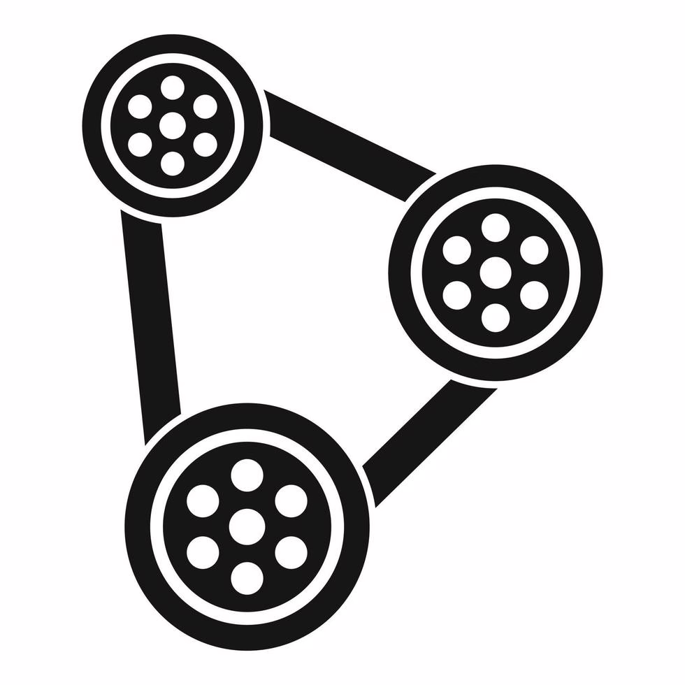 car timing belt icon simple style vector
