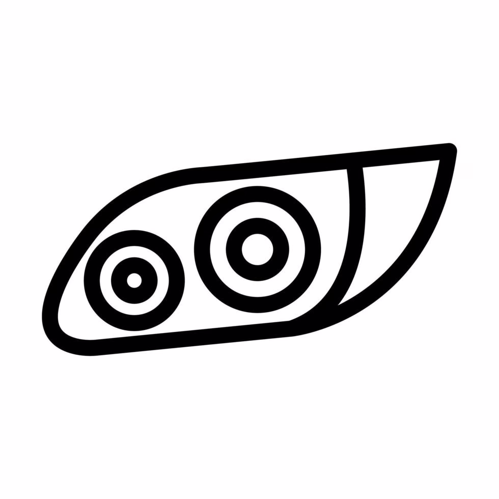 headlight icon design free vector